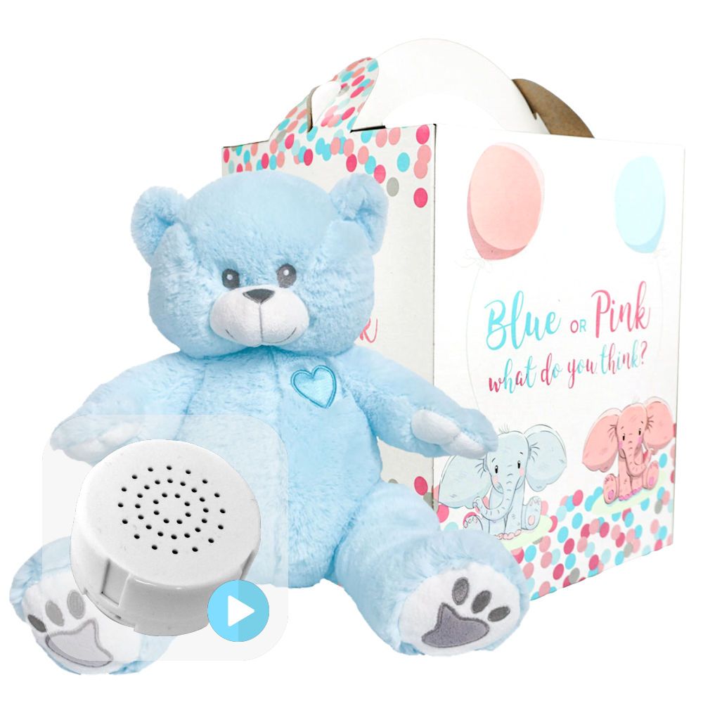 Blue Bear 16" Gender Reveal Heartbeat Bear