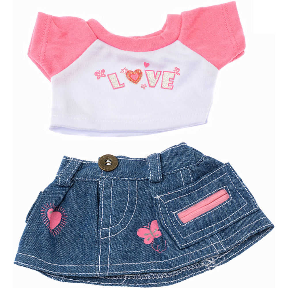 Love t-shirt & Skirt 8" Outfit