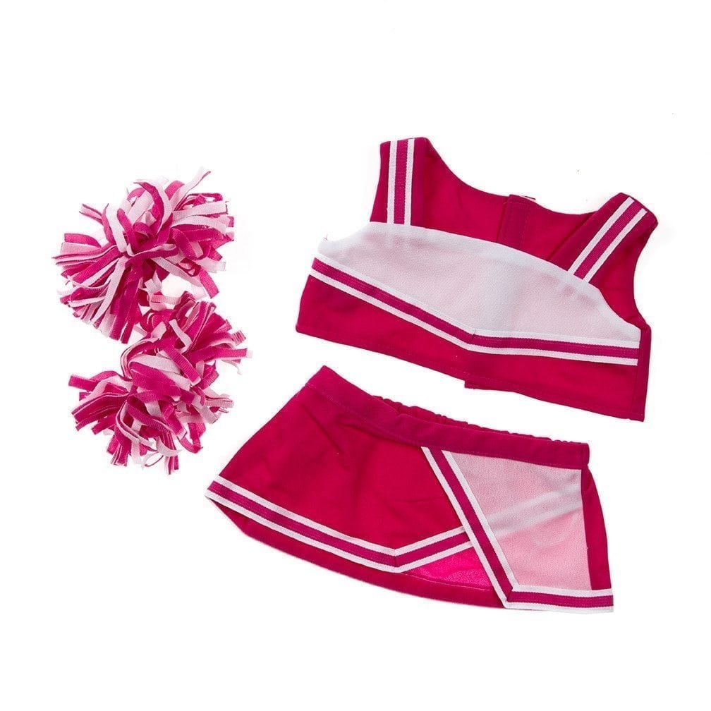 Pink & White Cheerleader 16" Outfit