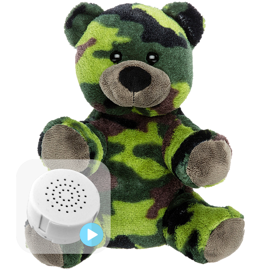Camo Bear 8" Eco Baby Heartbeat Bear