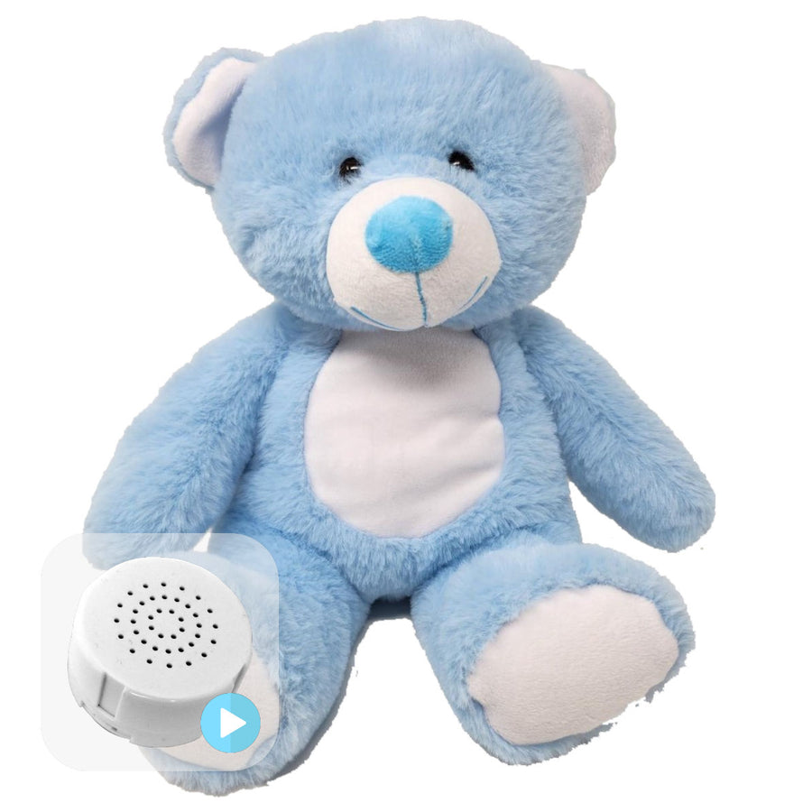 Blue Bear 14" Baby Heartbeat Bear (Birth Certificate, Stuffed, Sound Recorder, Skin, Heart)