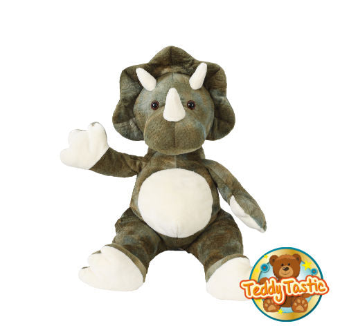 Tommy the Green Triceratops 16" Animal Skin