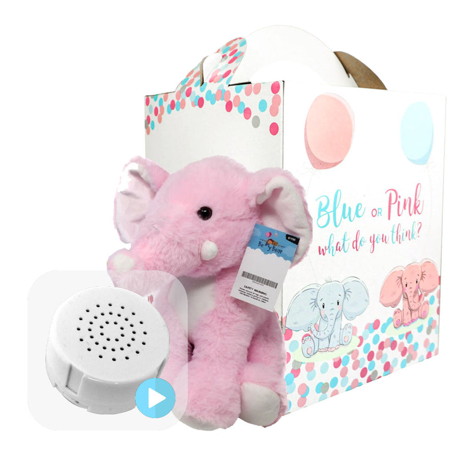 Pink Elly 14" Gender Reveal Heartbeat Bear