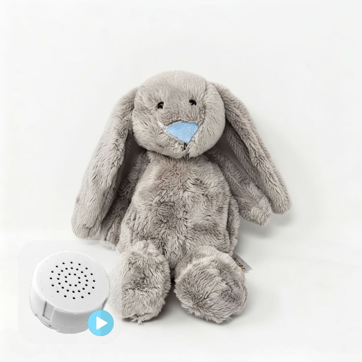 Flopsy Grey Bunny Blue Nose 10" Animal Skin