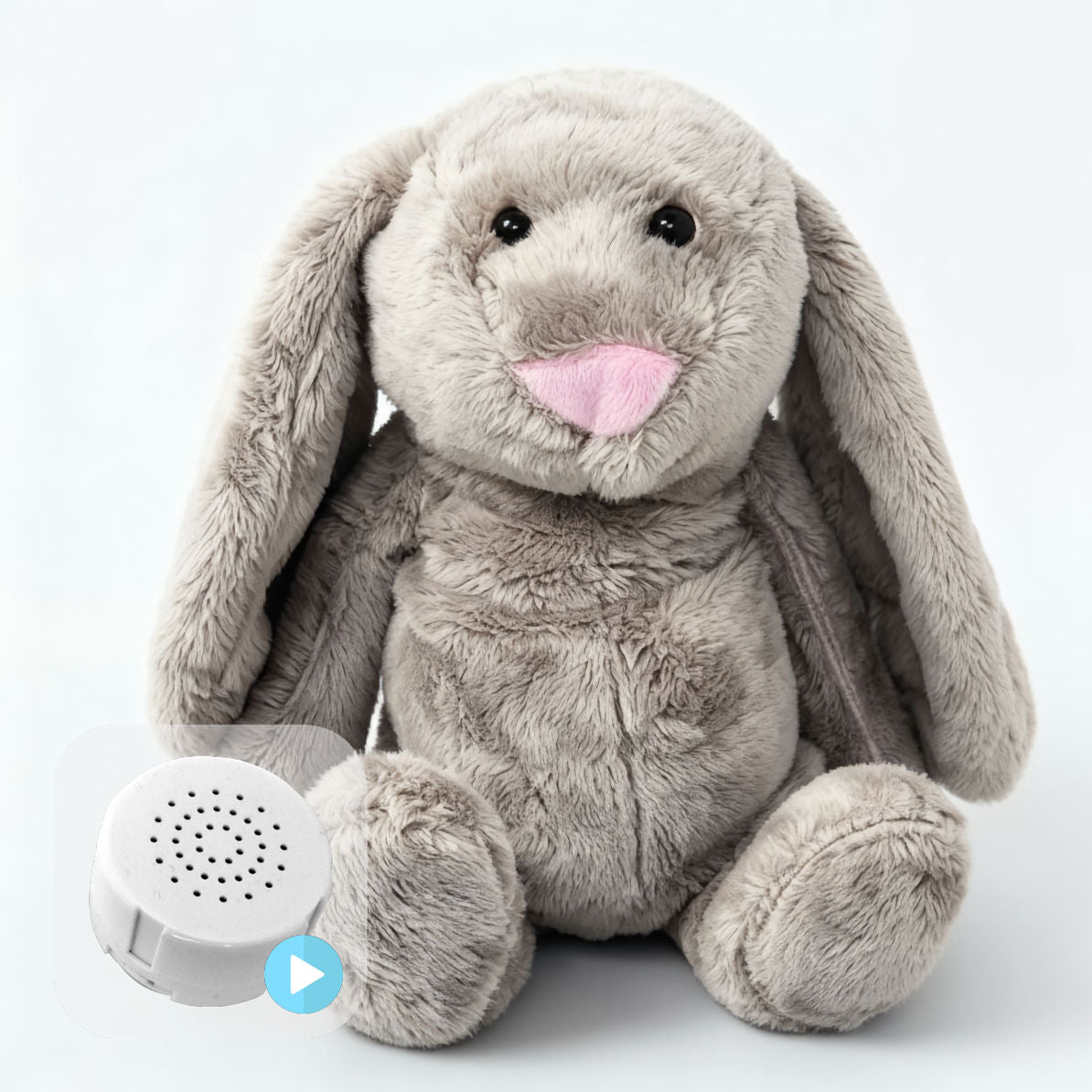 Flopsy Grey Bunny Pink Nose 10" Animal Skin