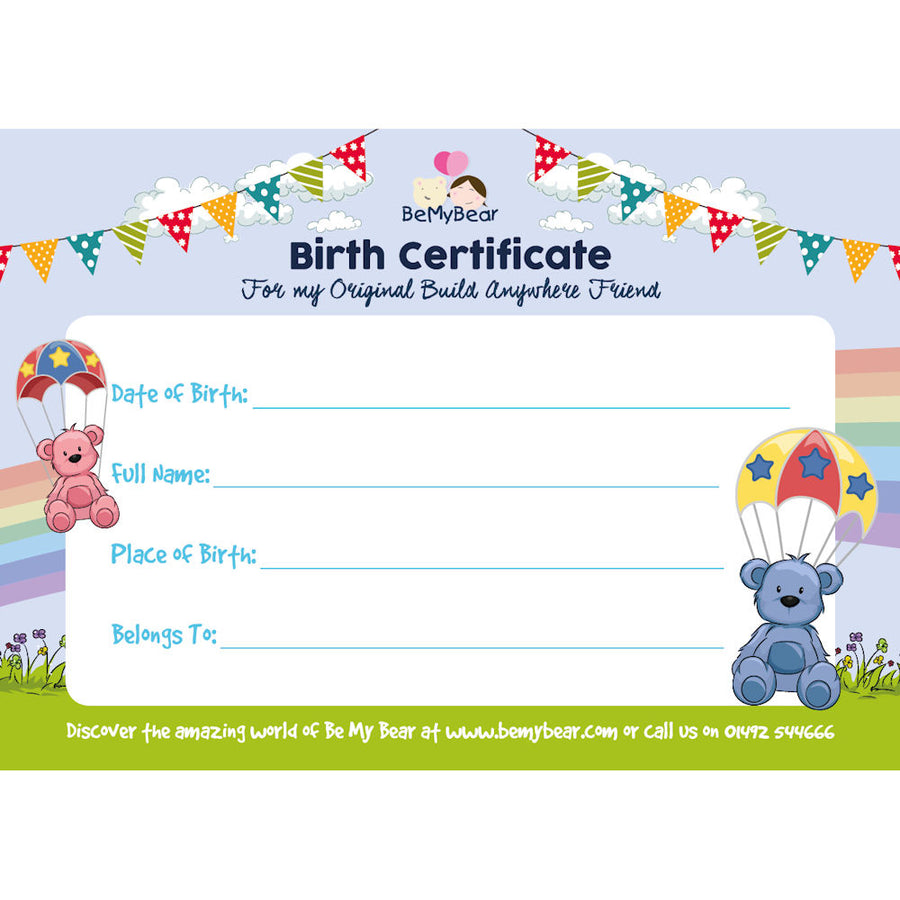 Birth Certificate (Be My Bear)