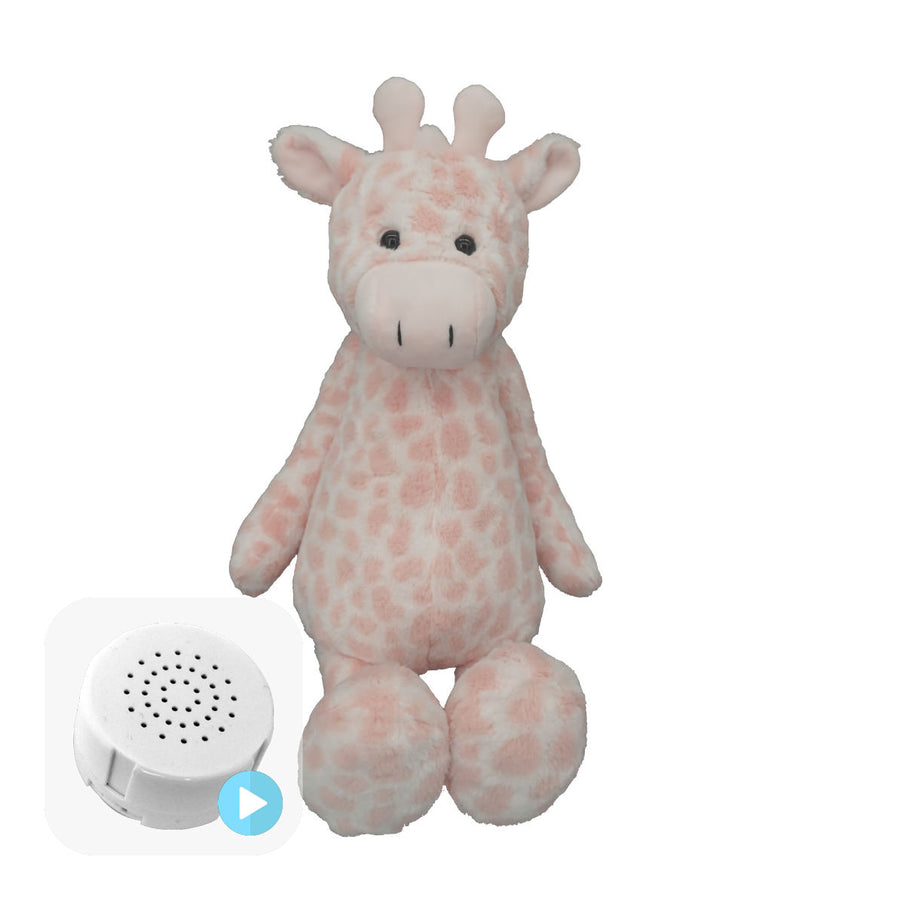 Flopsy Giraffe Pink Dots 16" Baby Heartbeat Bear