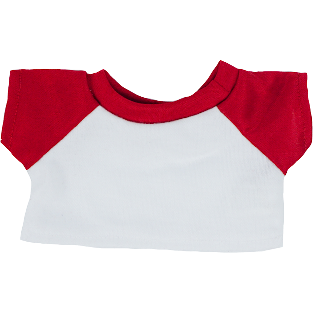 White & Red 8" T-Shirt
