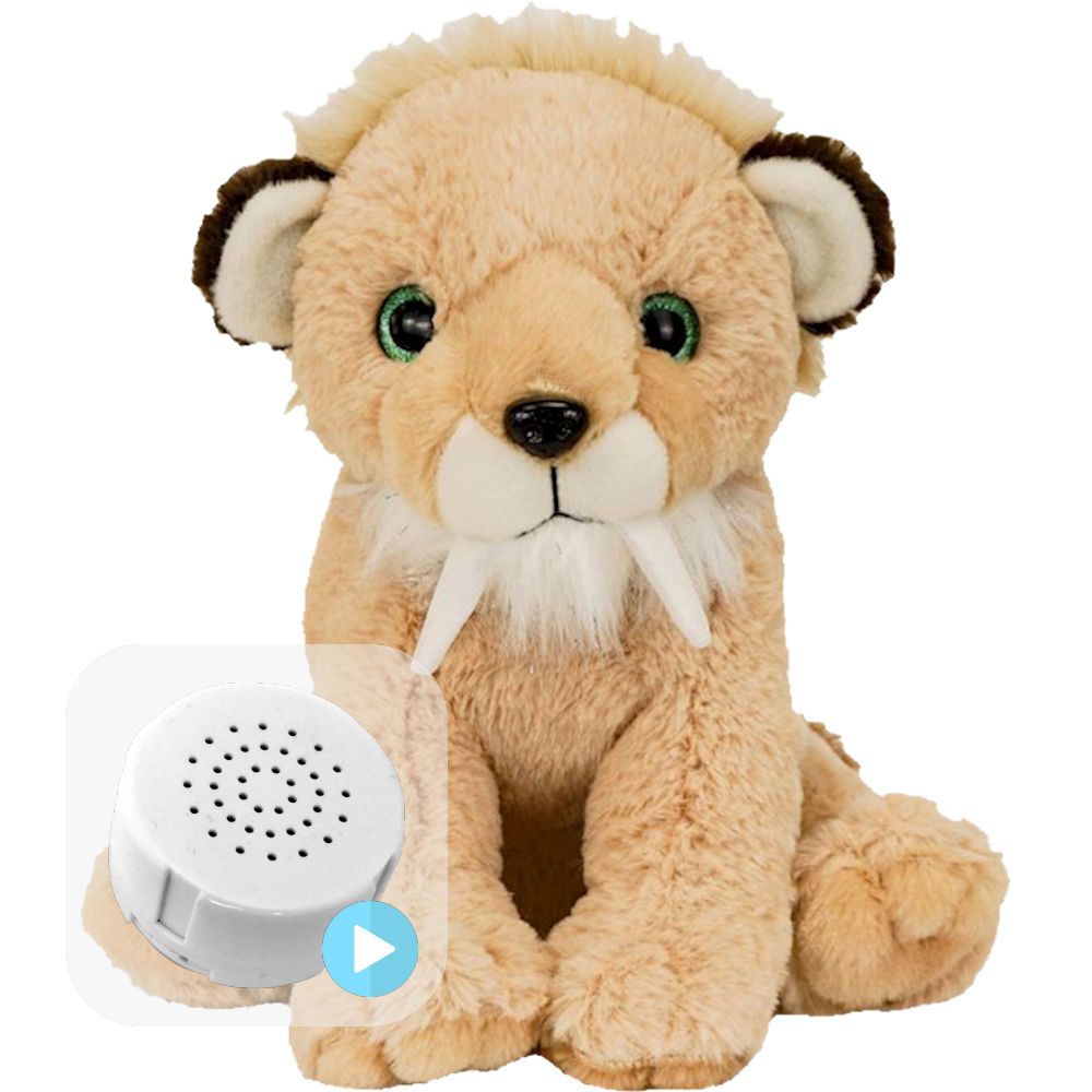 Sammy The Saber-Tooth Tiger 16" Baby Heartbeat Bear