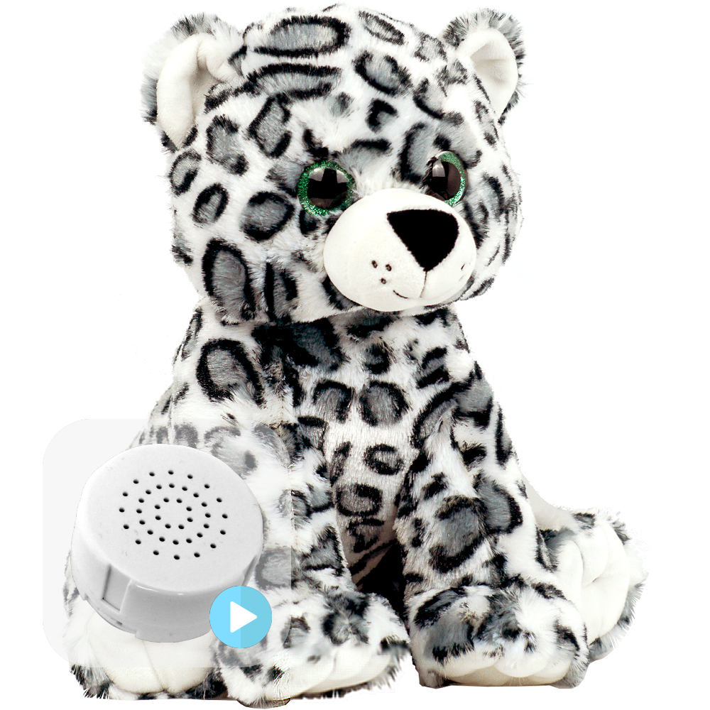 Storm Snow Leopard 16" Baby Heartbeat Bear